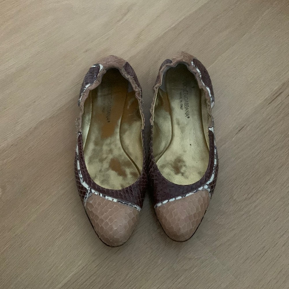 Dolce & Gabbana snakeskin flats